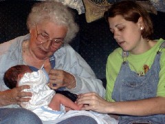 Julia (Judy) Kish Dorrough; Amanda Clabaugh; Spencer Clabaugh; Family